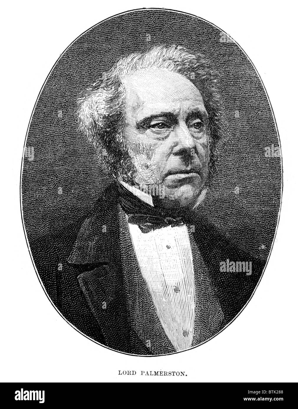 Henry John Temple mehr im Volksmund einfach als Lord Palmerston war zweimal Premierminister des Vereinigten Königreichs Stockfoto