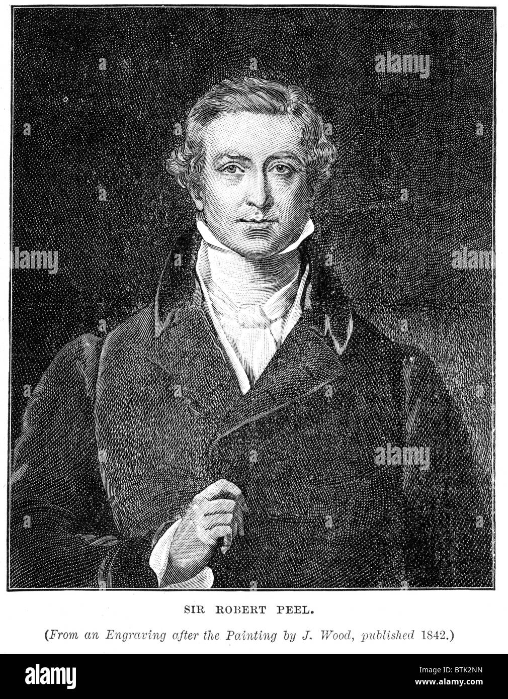 Sir Robert Peel britischer Staatsmann, Premierminister des Vereinigten Königreichs war Stockfoto