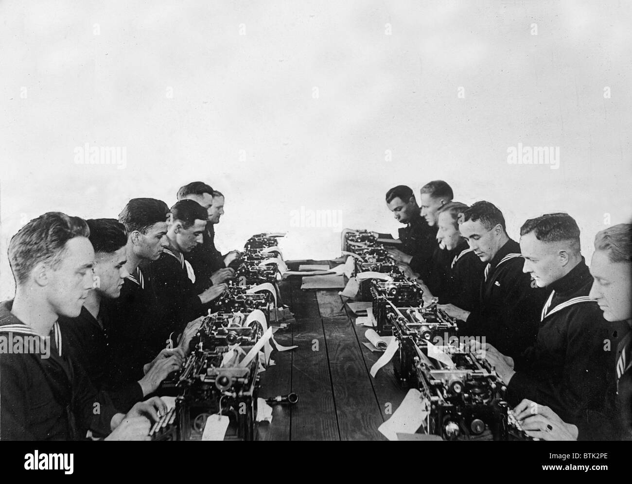 Great Lakes Naval Training Station Radio Klasse, ca. 1909-1920 Stockfoto