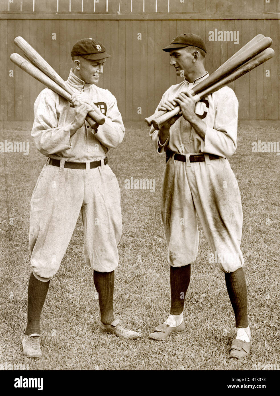 Baseball. Ty Cobb, Detroit und Shoeless Joe Jackson, Cleveland, ca. 1913 Stockfoto