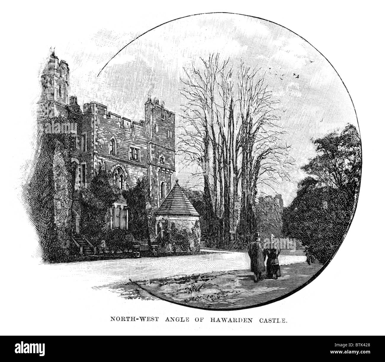 Hawarden Castle Heimat von William Ewart Gladstone Stockfoto