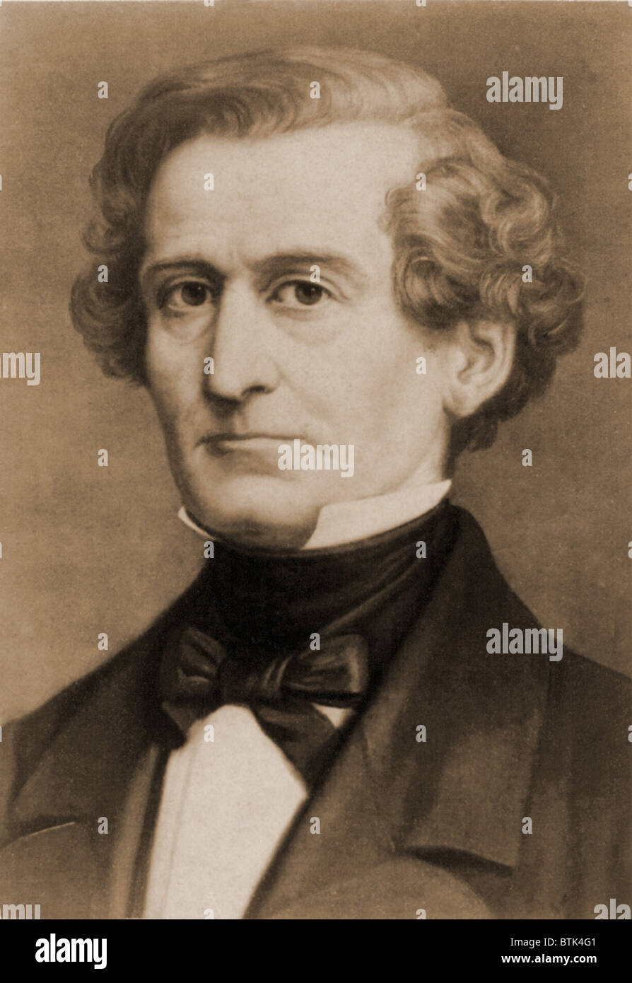 Hector Berlioz (1803-1869) französischer Komponist der Romantik am besten bekannt für seine erste große Arbeit, SYMPHONIE FANTASTIQUE (1830). Malerei Stockfoto