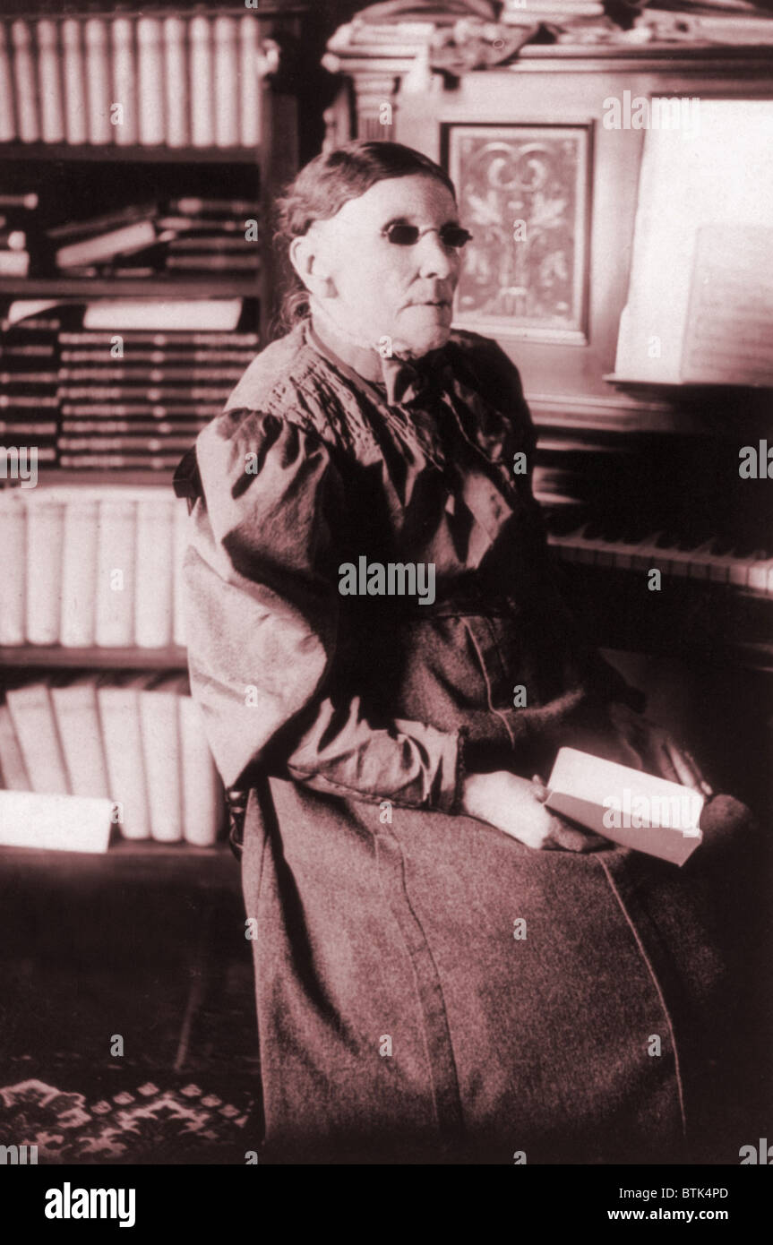 Francis Jane Crosby (1820-1915) war eine der bekanntesten Frauen ihrer Zeit, als der wichtigste Schriftsteller Methodist Hymnen gefeiert. Sie wurde blind geboren und über 8000 Lieder komponiert. 1906-Porträt. Stockfoto
