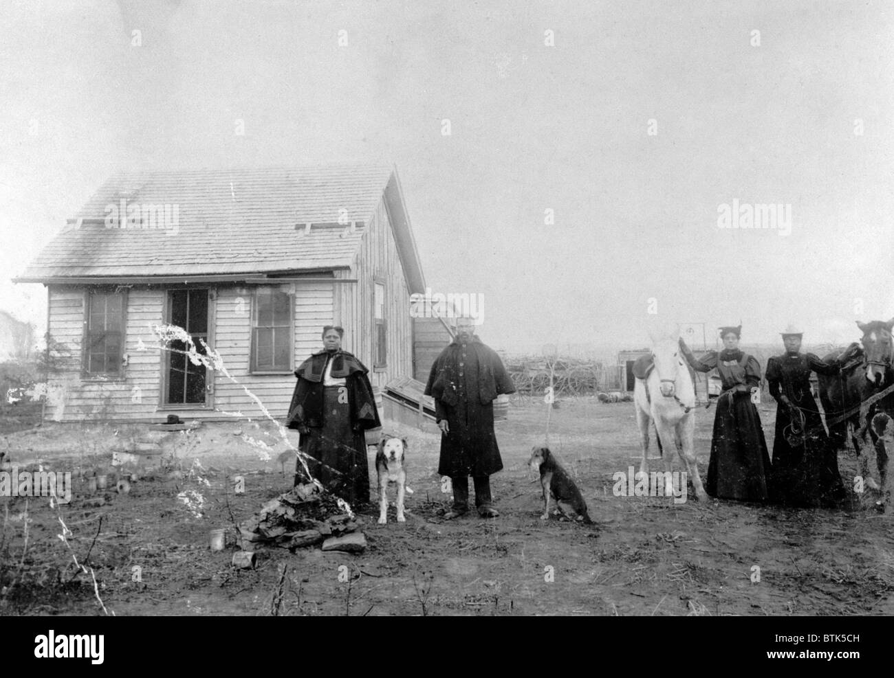 Nikodemus, Kansas. Eine Kolonie von Freie Afro-Amerikaner. Siedler ca. 1880-1890 s Stockfoto