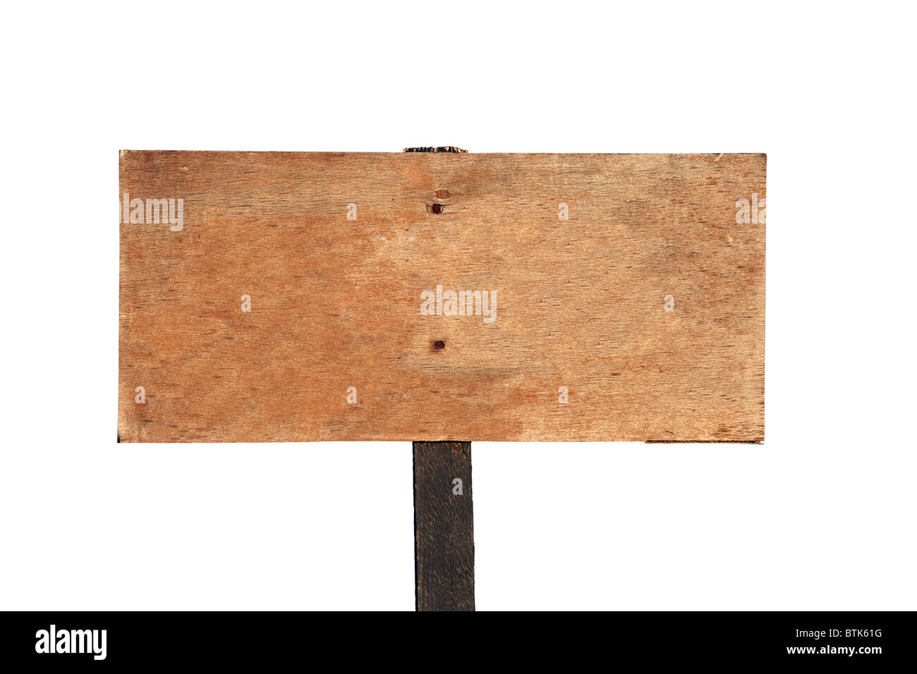Rustikale leer Holzschild auf einem Wanderweg hoch in den Bergen oberhalb von Southern California. Stockfoto