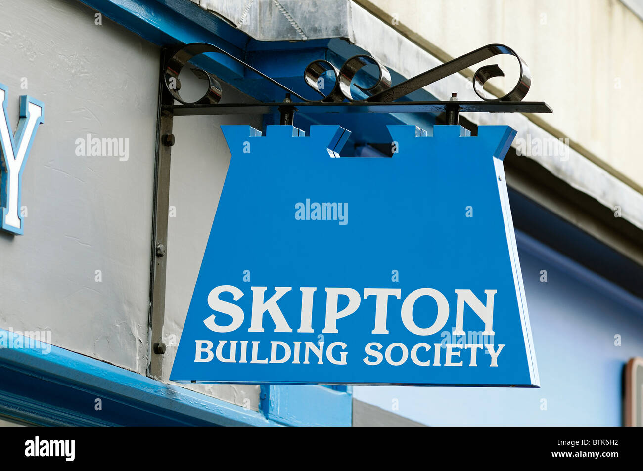 Skipton Building Society Zeichen Stockfoto