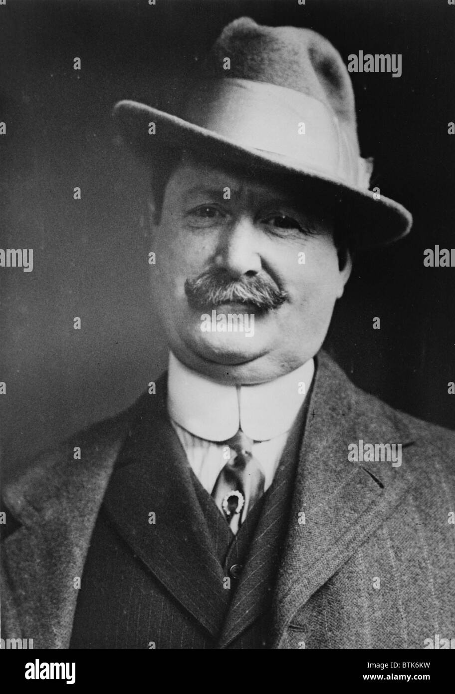 William "Billy" Burns (1861 – 1932), blamiert, ehemaligen Direktor des Bureau of Investigation, kehrte in seine Detektei. Korrupten Öl Mann, Harry Sinclair, engagierte ihn auszuspionieren und Juroren in seinem 1927 Teapot-Dome kriminellen Verschwörung Test zu bestechen. 4. November 1927. Stockfoto