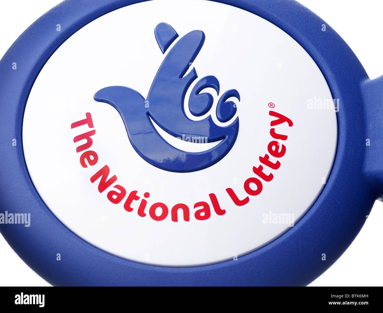 An ein Shop Exterieur, UK National Lottery-Schild. Stockfoto