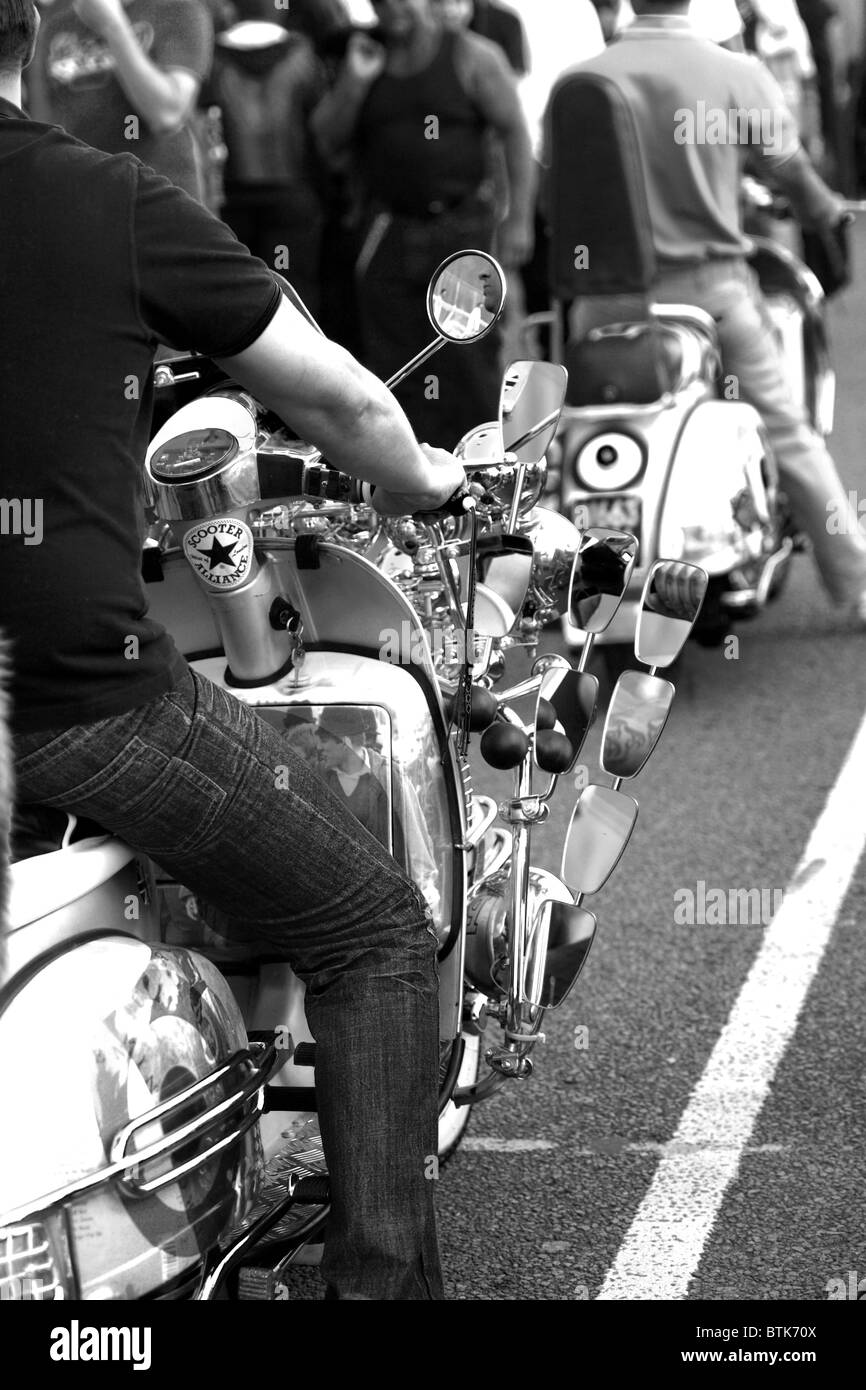 Ace Cafe London nach Brighton-Motorrad-Rallye Stockfoto