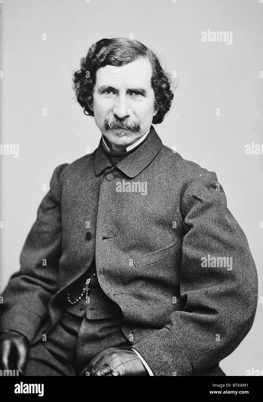 George P. A. Healy (1813 – 1894), US-amerikanischer Maler schuf zahlreiche Porträts des 19. Jahrhunderts Führer, darunter König Louis-Philippe von Frankreich, Papst Pius IX., und Präsidenten Lincoln, Taylor, Adams und Polk. 1860-Porträt von Mathew Brady Studio. Stockfoto