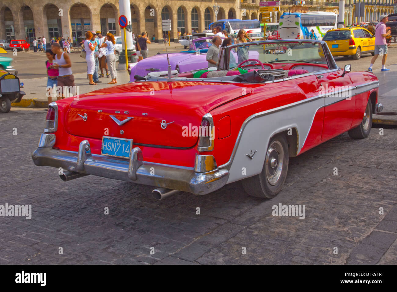 "Oldtimer" taxi in Alt-Havanna-Kuba Stockfoto