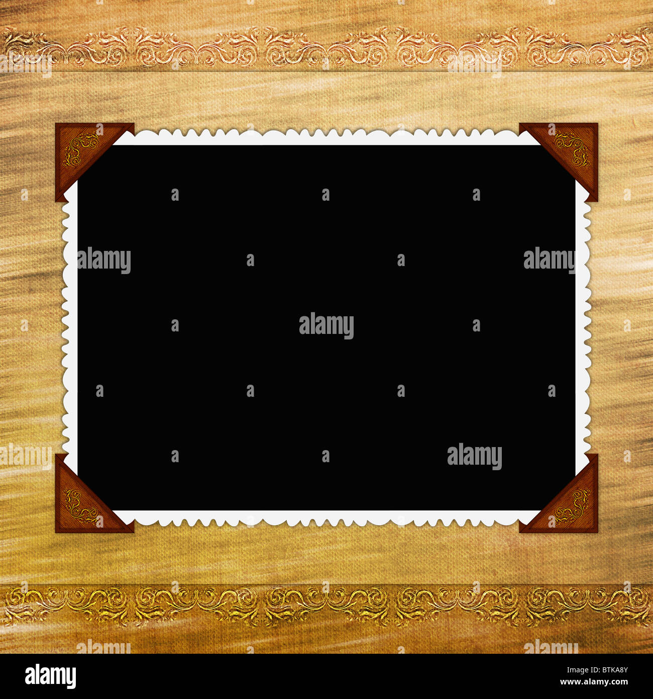 Rahmen für Fotos oder Gratulation Stockfoto