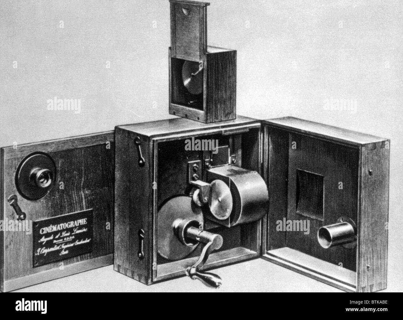 Die Lumiere Cinematographe, eingeführt im Jahre 1895 Stockfoto