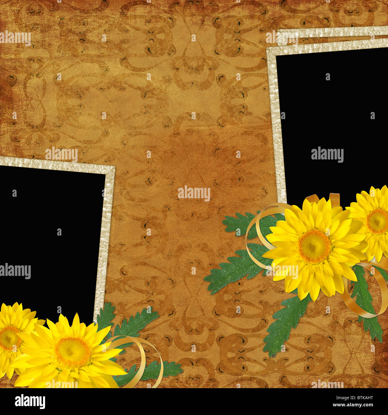 Vintage-Hintergrund mit Rahmen Stockfoto