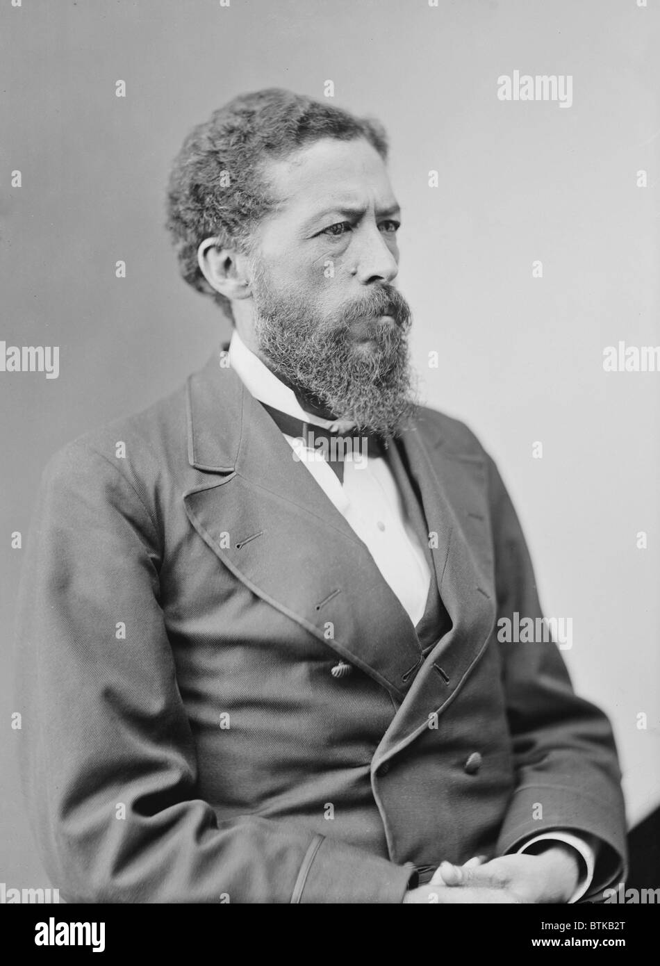 John Mercer Langston (1829-1897), war der erste bekannte Afroamerikaner im Jahr 1855, in Ohio zur öffentlichen Dienststelle gewählt. Er war Gründer und erster Präsident der Nationalliga für gleiche Rechte im Jahr 1864; Vizepräsident der Howard University (1872-76); Diplomat nach Haiti und Santo Domingo (1877-85); und Kongressabgeordneter (1890 / 91). Stockfoto