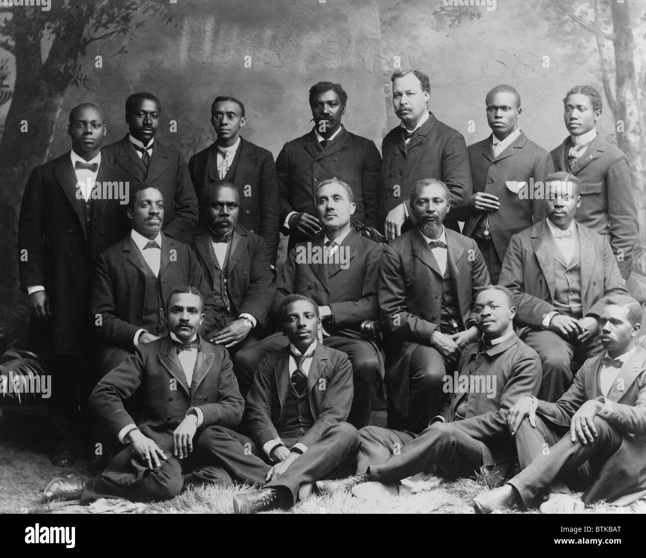 Gruppenbild der "Minister-Klasse" bei Roger Williams University of Nashville, Tennessee.  Das College wurde im Jahr 1864 gegründet. Stockfoto