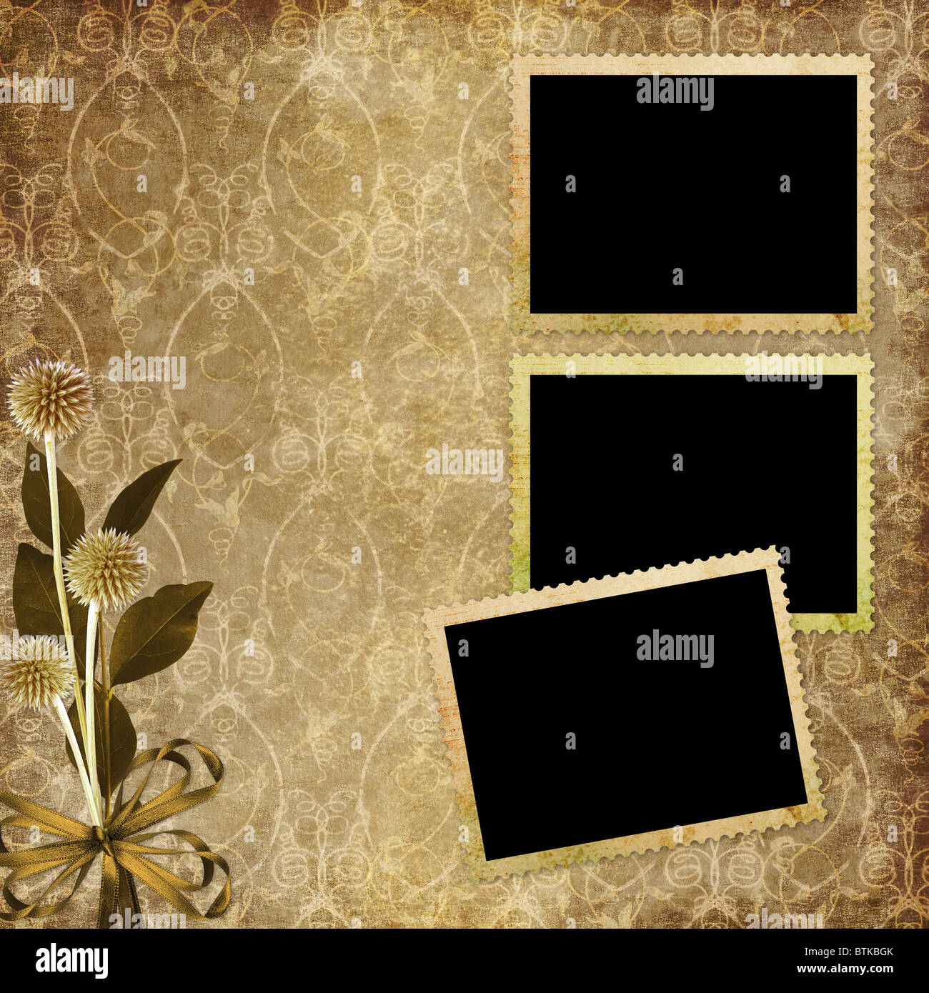 Vintage-Hintergrund mit Rahmen Stockfoto