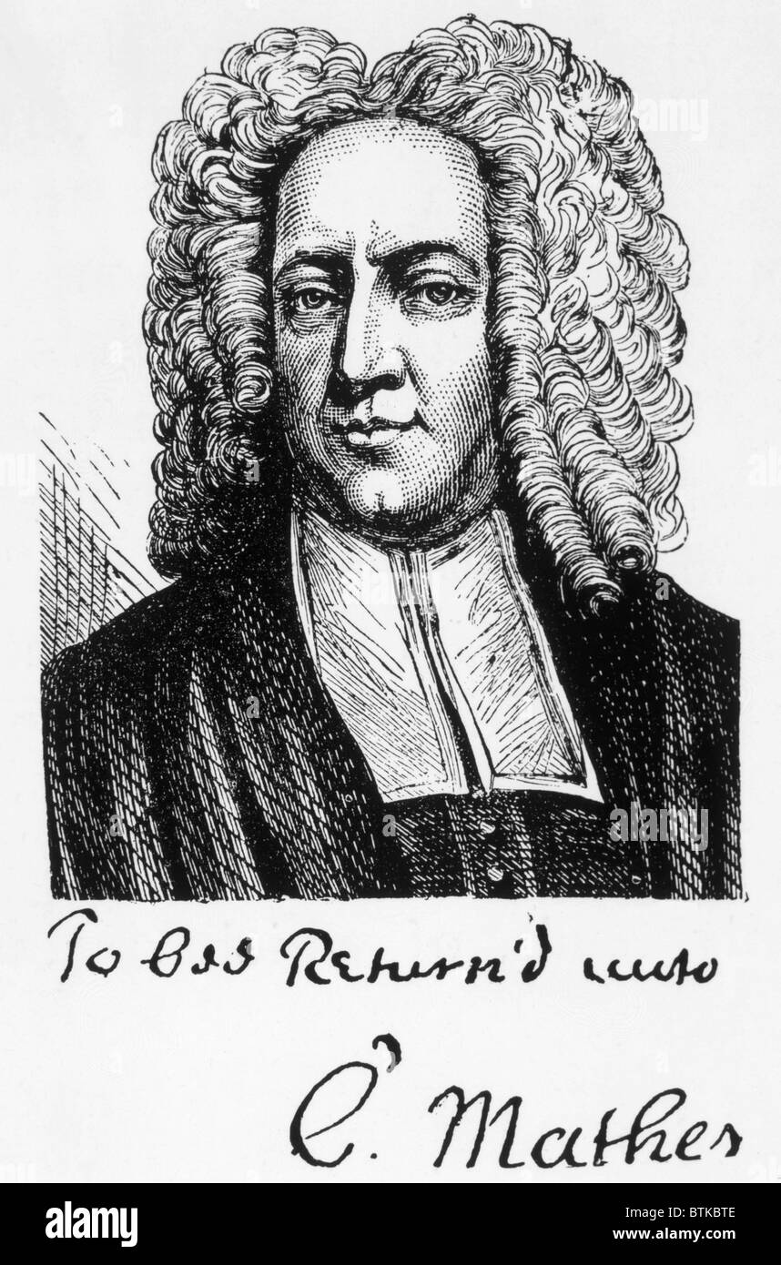 Cotton Mather (1663-1728) Stockfoto