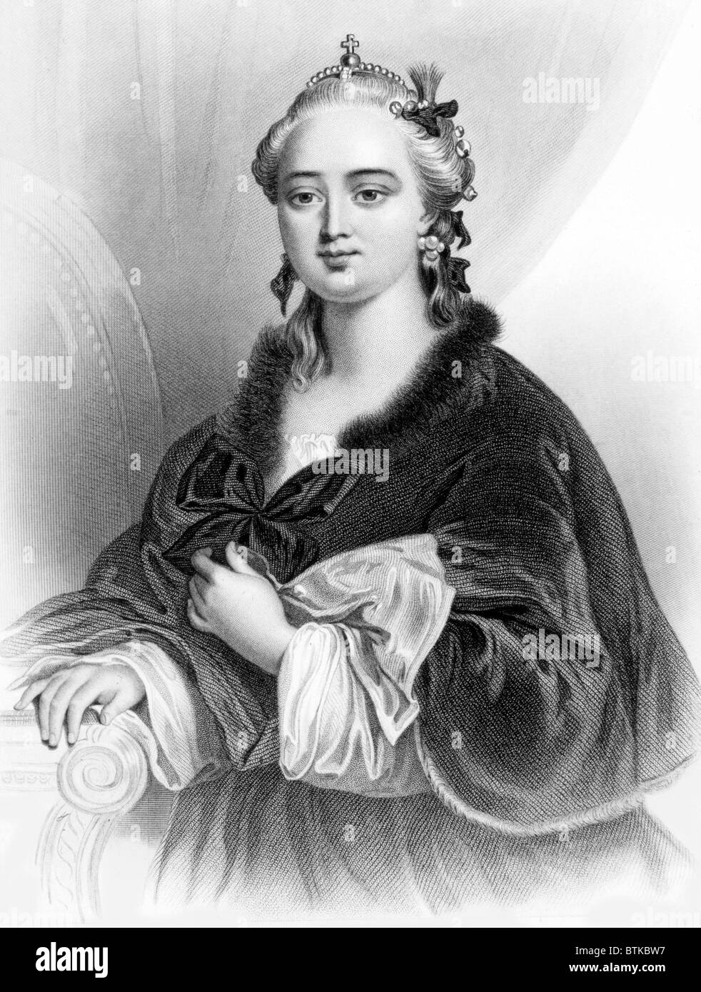 Kaiserin Catherine II (auch bekannt als Katharina die große) (1729-1796), Zarin von Russland (1762-1796) Stockfoto
