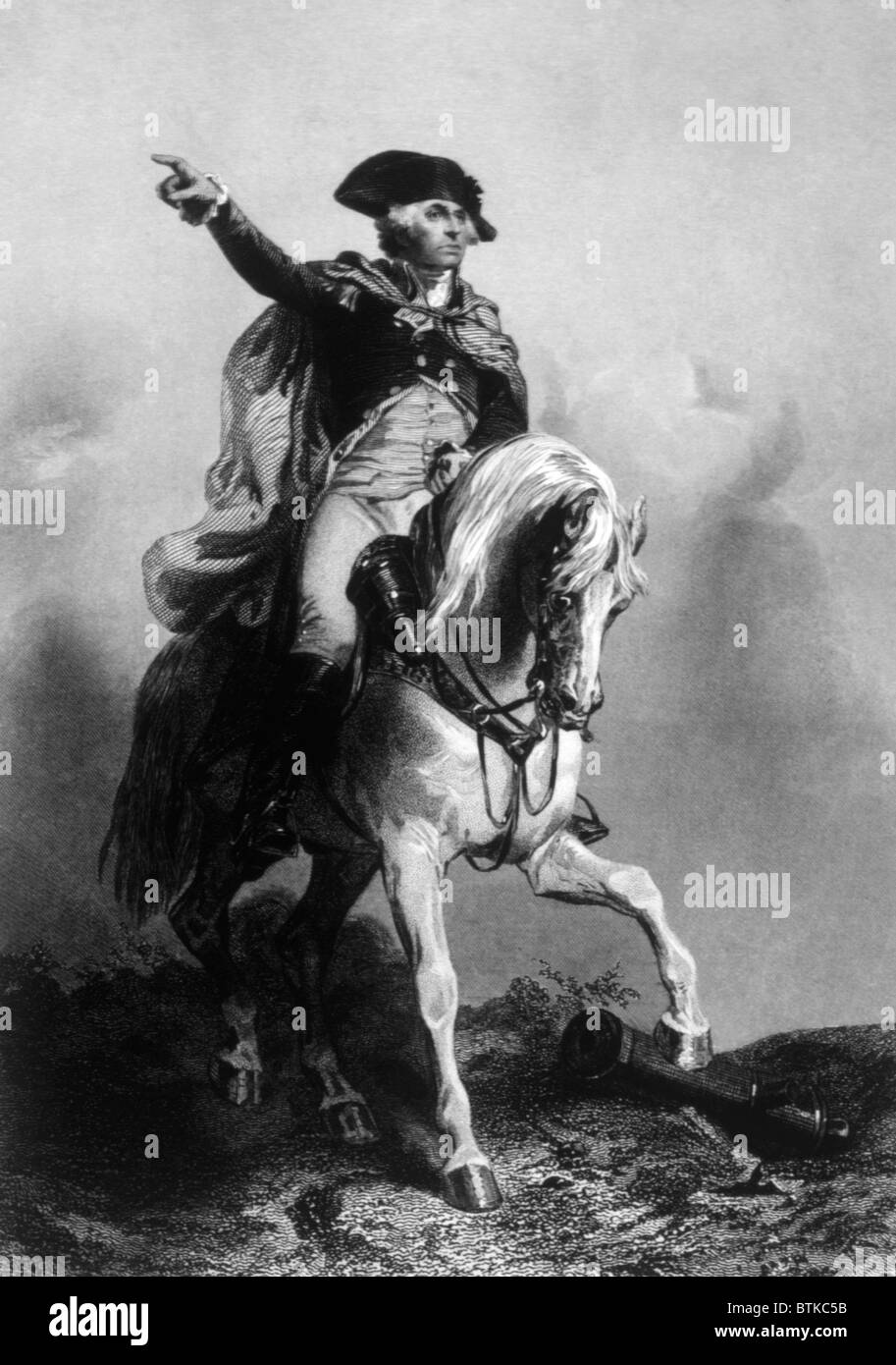 General George Washington, Kupferstich von Henry J. Johnson, 1879 Stockfoto