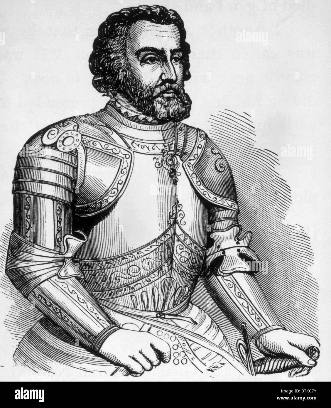 Hernando Cortez (aka Hernando Cortes) (1485-1547) Stockfoto