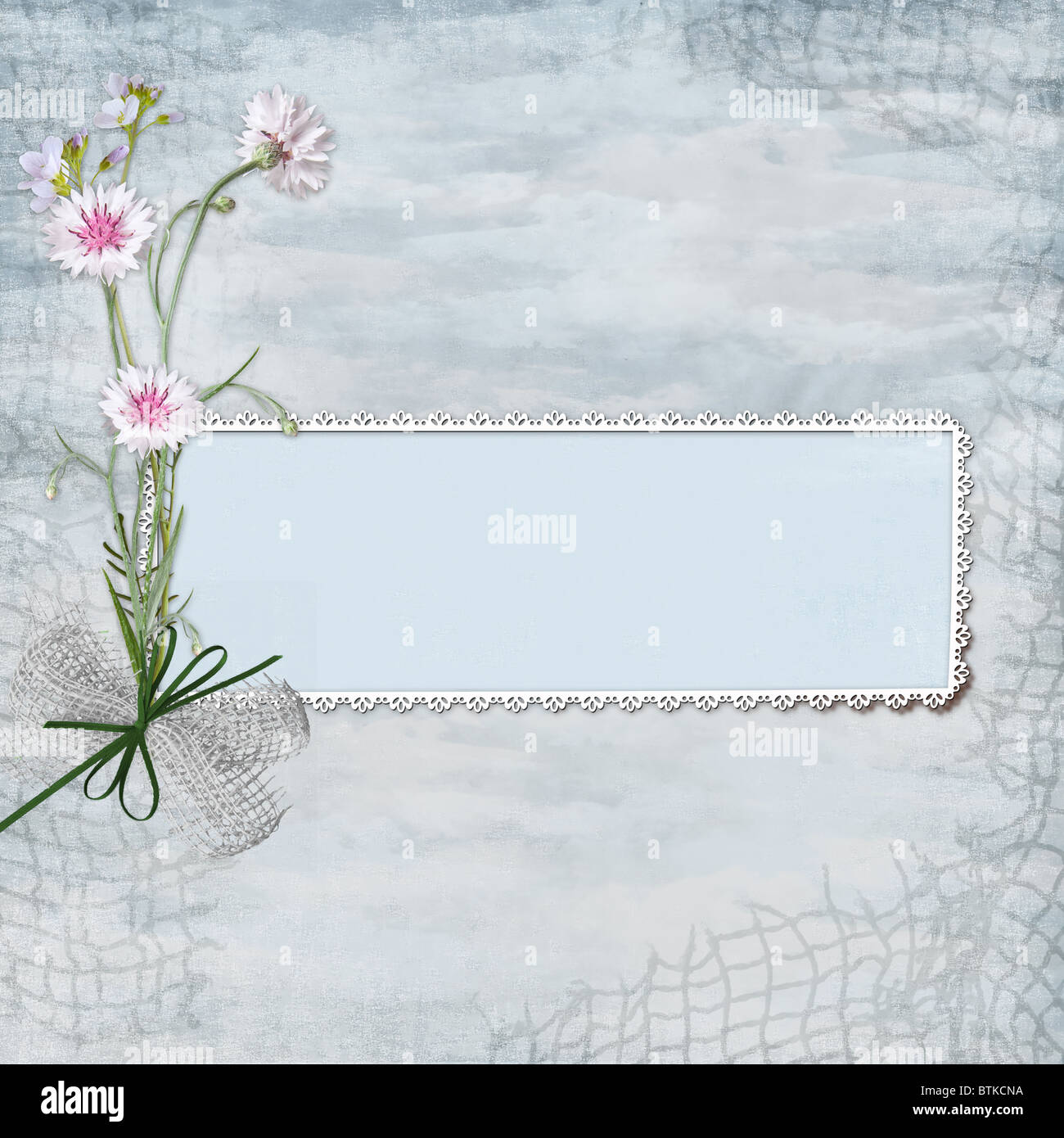 Rahmen für Fotos oder Gratulation Stockfoto