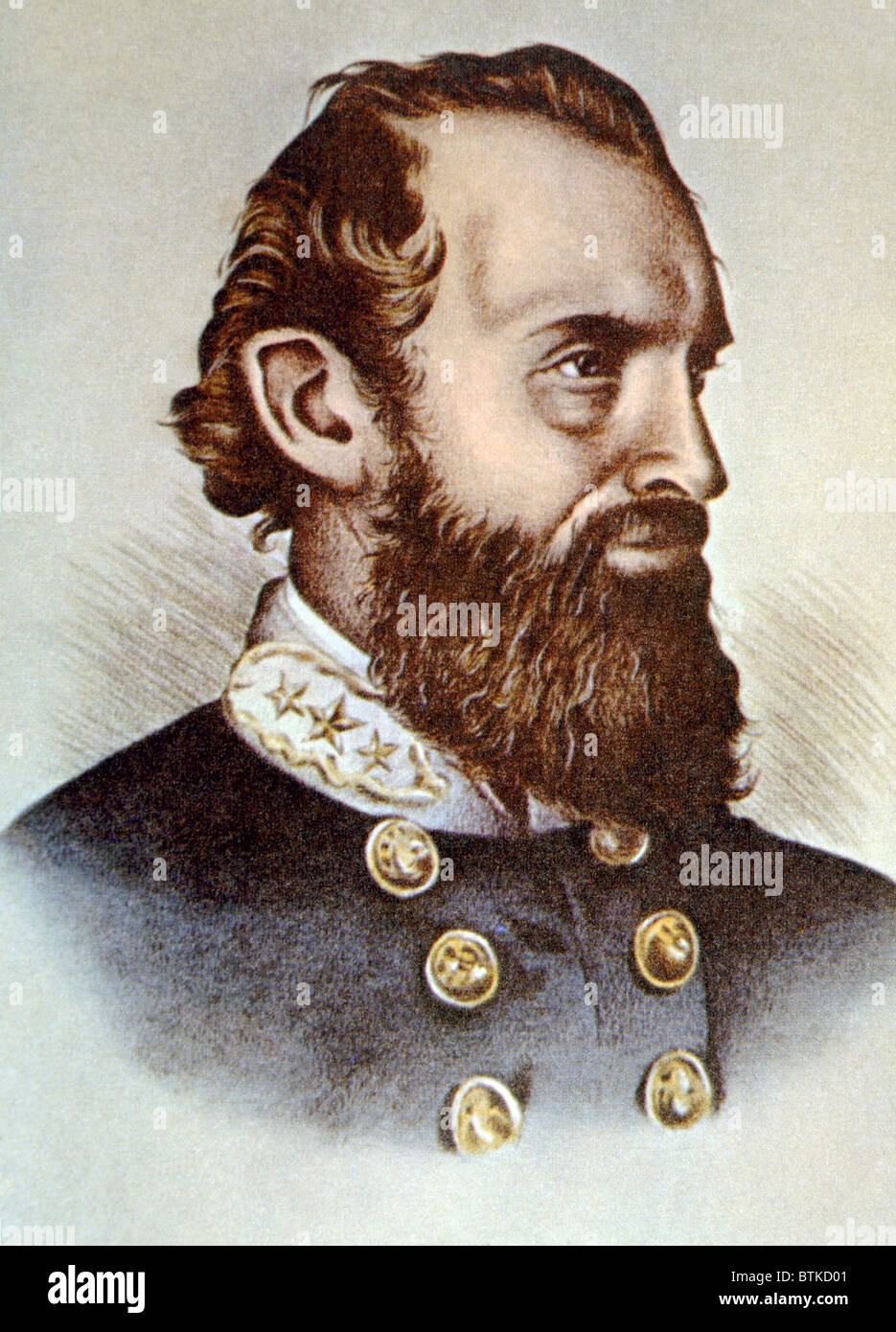 Thomas J. "Stonewall" Jackson (1824-1863), General der Konföderierten während des Bürgerkrieges Stockfoto