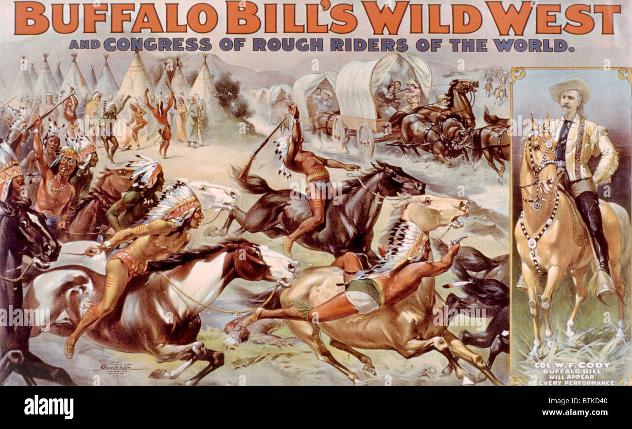 Buffalo Bills Wildwest und Kongress der Rough Riders der Welt, einen Kongress der amerikanischen Indianer aus verschiedenen Stämmen, Stockfoto