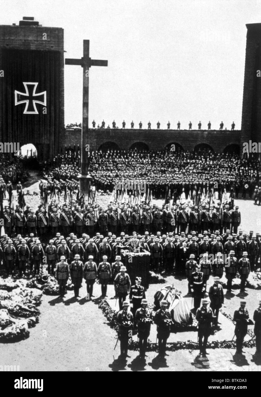 Gedenkgottesdienste für Paul von Hindenberg, Tennenberg, Deutschland, 1934 Stockfoto