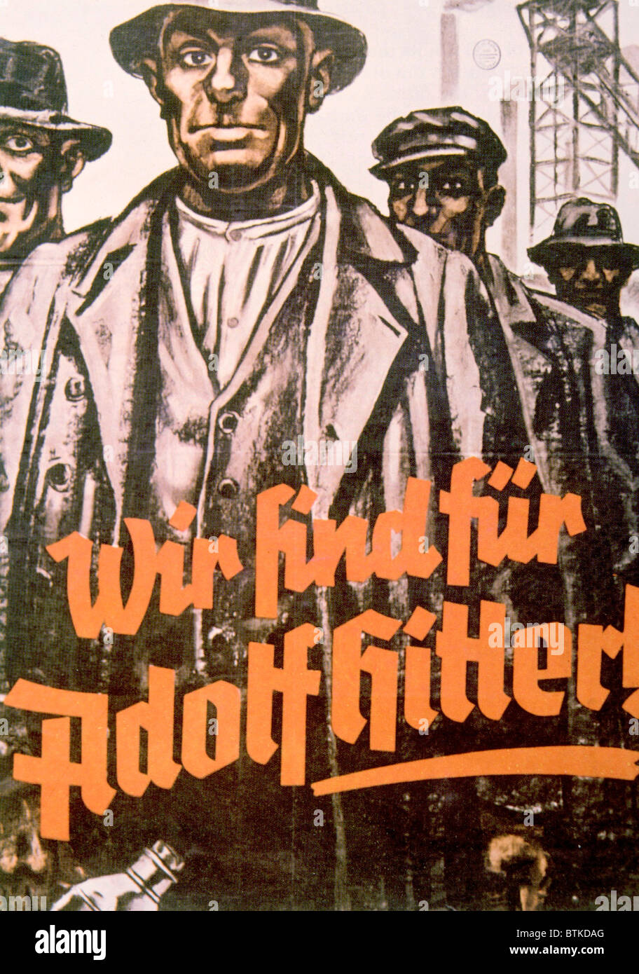 Wir sind für Adolf Hitler, Wahlplakat der NSDAP, 1933 Stockfoto