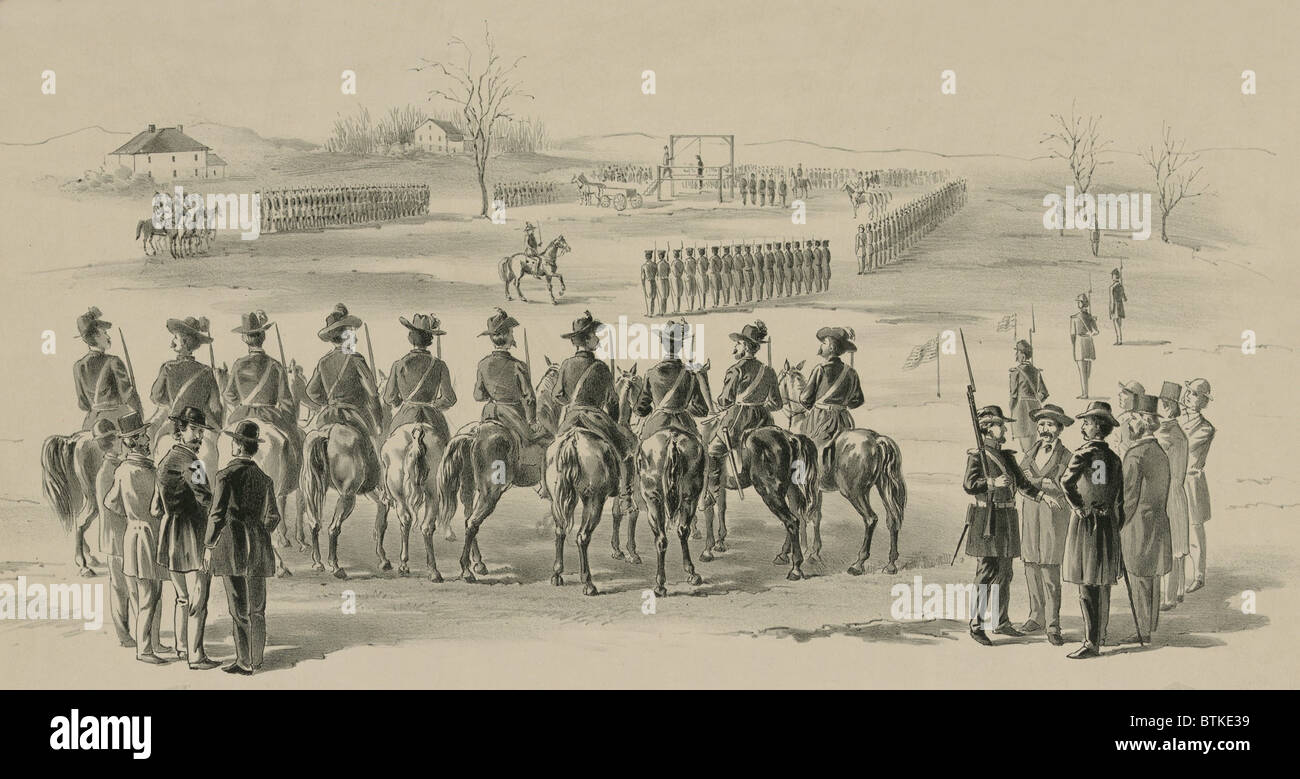 Festschrift drucken Darstellung Ausführung militante Sklavereigegner John Brown im Jahre 1859. Stockfoto