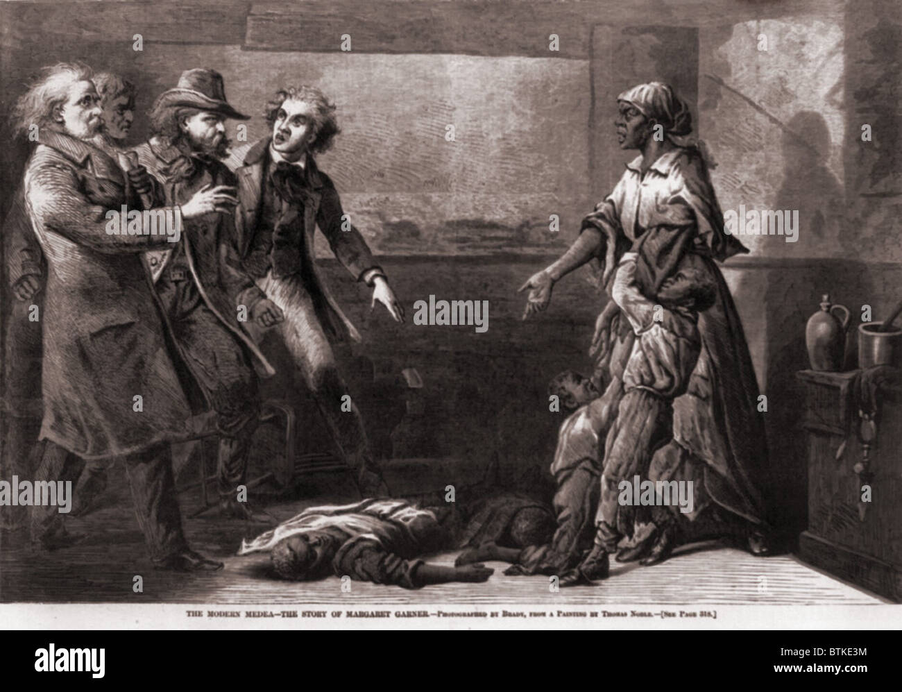 Auswirkungen der Flüchtling-Sklave-Gesetz. Die moderne Medea, die Tragödie von Margaret Garner.  Margaret Garner, einem entflohenen Sklaven steht Stockfoto