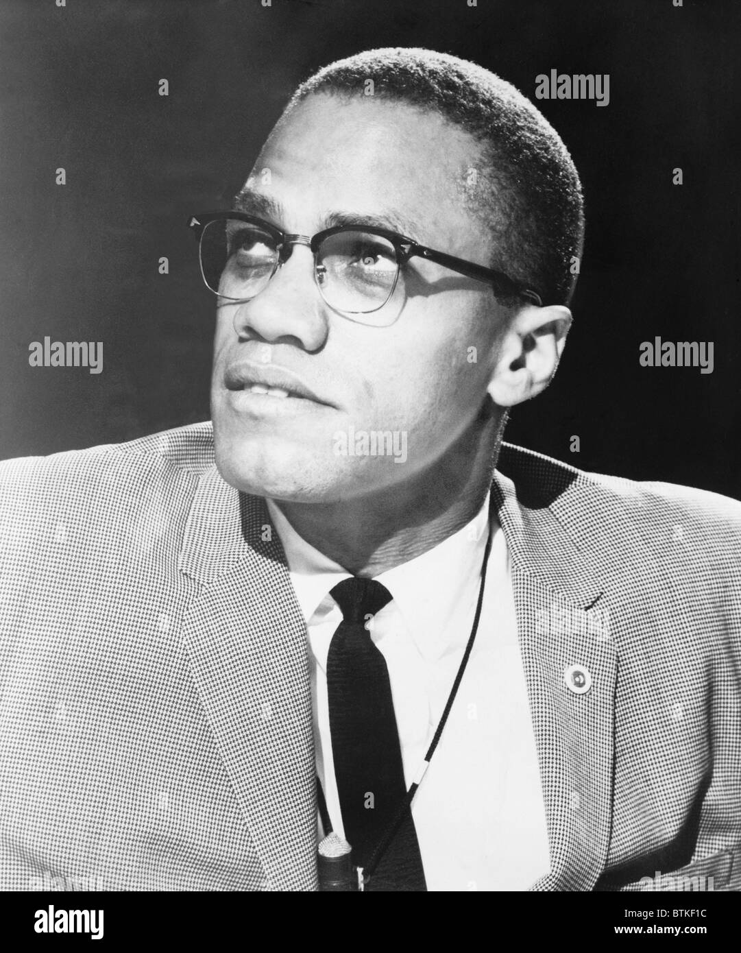 Malcolm X, militanten Black Muslim Bürgerrechtler im Jahr 1963. Stockfoto