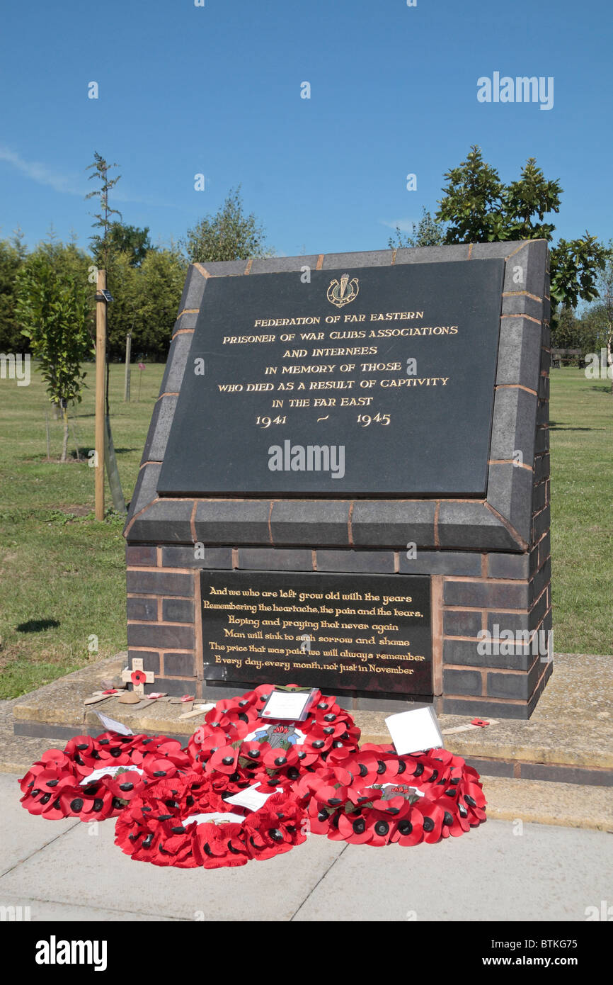 Die Fernost-Kriegsgefangenen-Denkmal am National Memorial Arboretum, Alrewas, UK. Stockfoto