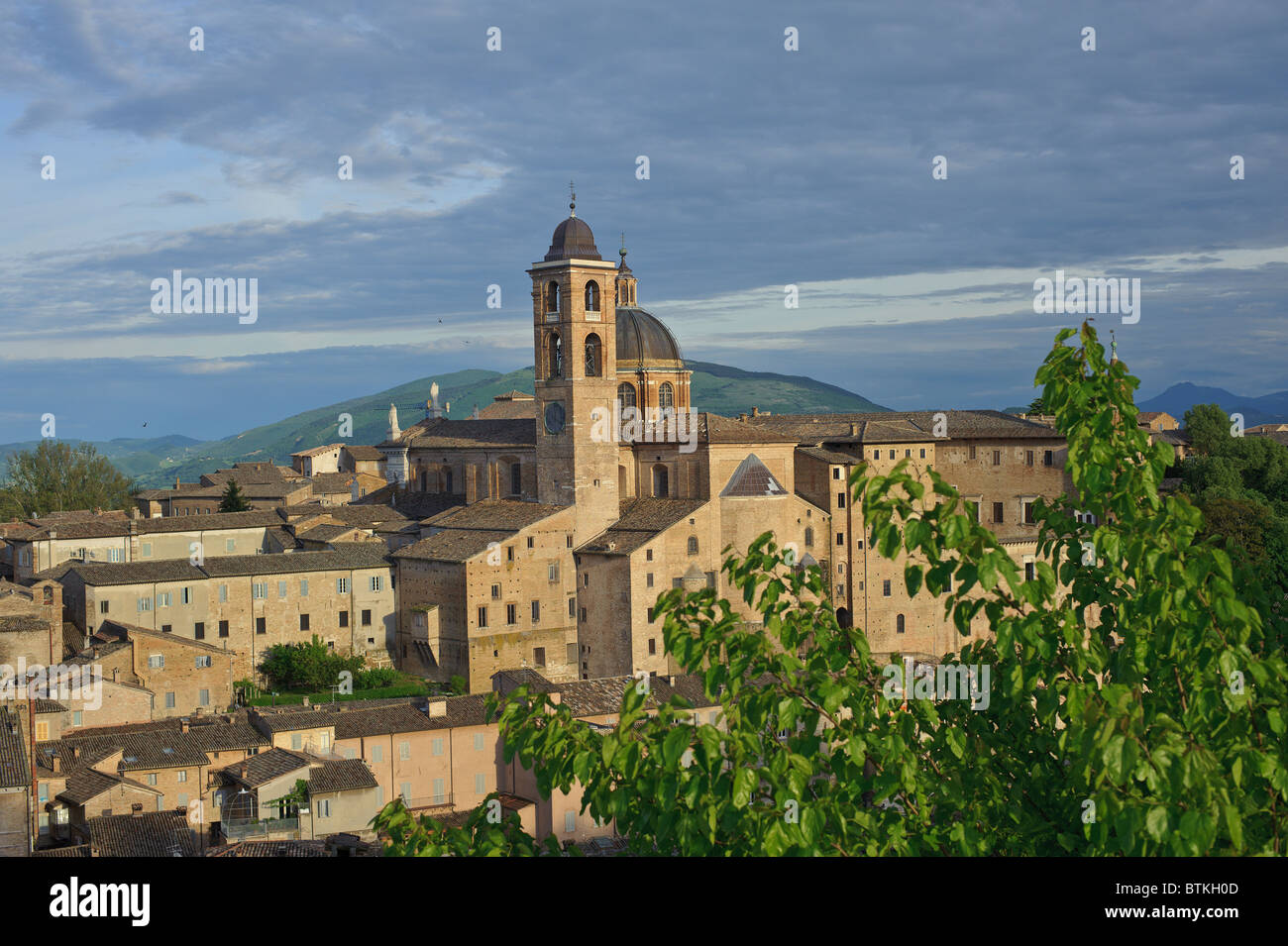 Urbino Italien Dogenpalast Kuppel le Marche italienischen Hang Stockfoto