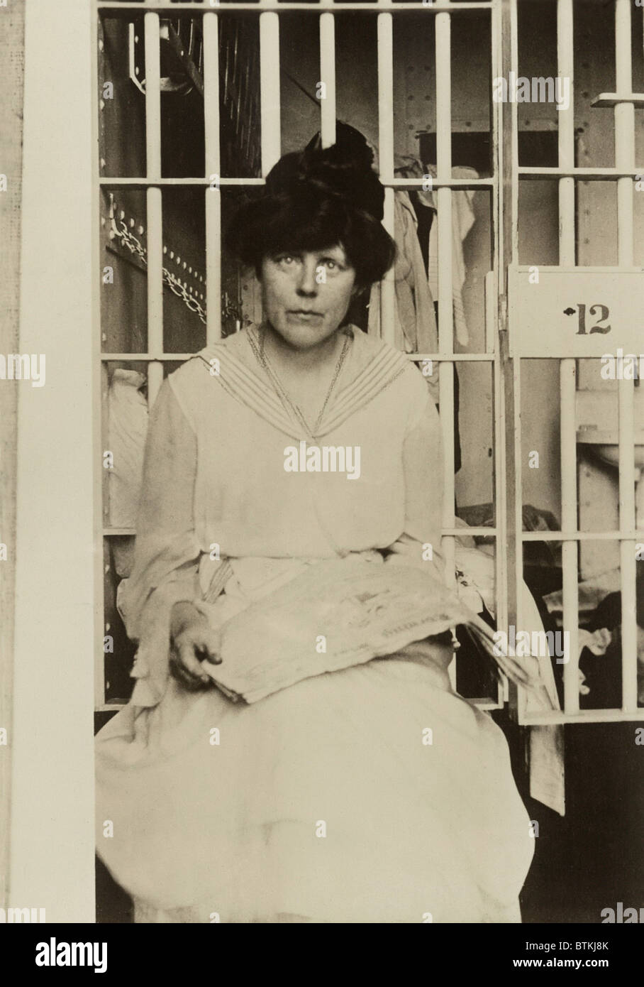Lucy Burns (1879-1966), in ein Gefängnis an unsere Arbeitshaus in Virginia im November 1917. Sie diente mehr Zeit im Gefängnis als alle Stockfoto