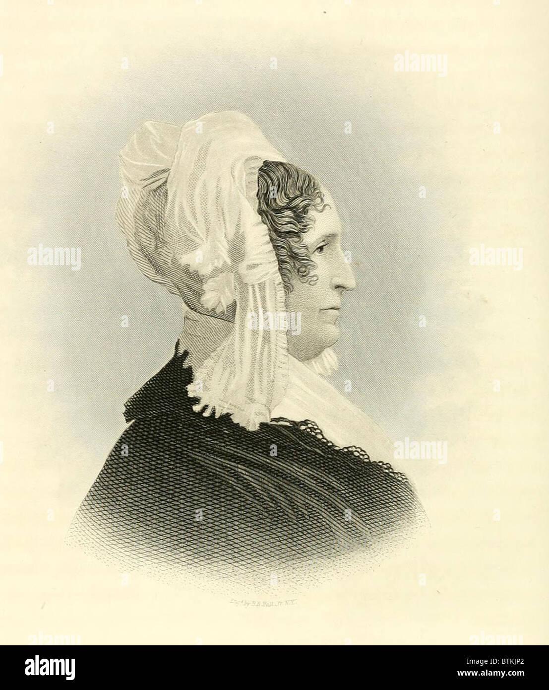 Emma Willard (1787-1870) war ein amerikanischer Frauenrechte-Anwalt, der die erste Frauen Hochschule gegründet. Ca. 1830. Stockfoto