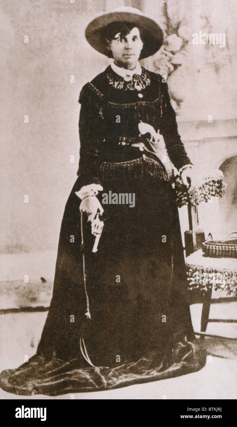 Belle Starr (1848-1889), fotografiert mit einem Revolver war eine aktive Western outlaw im Indianer-Territorium (Oklahoma) der 1870er Jahre Stockfoto