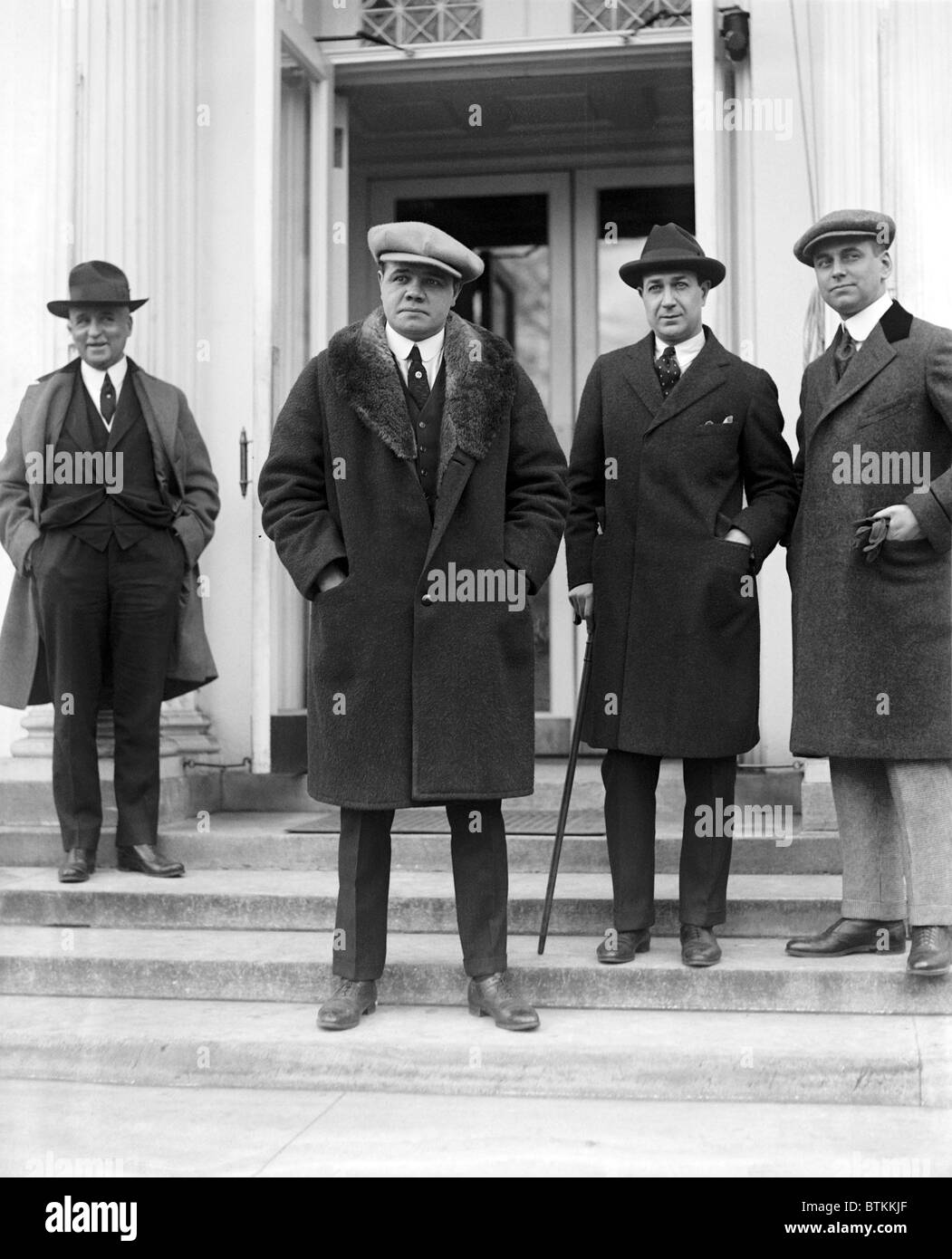 Babe Ruth im Weißen Haus, 1921 Stockfoto