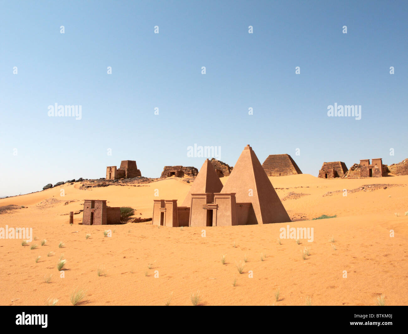 Sudan-Pyramiden in Meroe Stockfoto