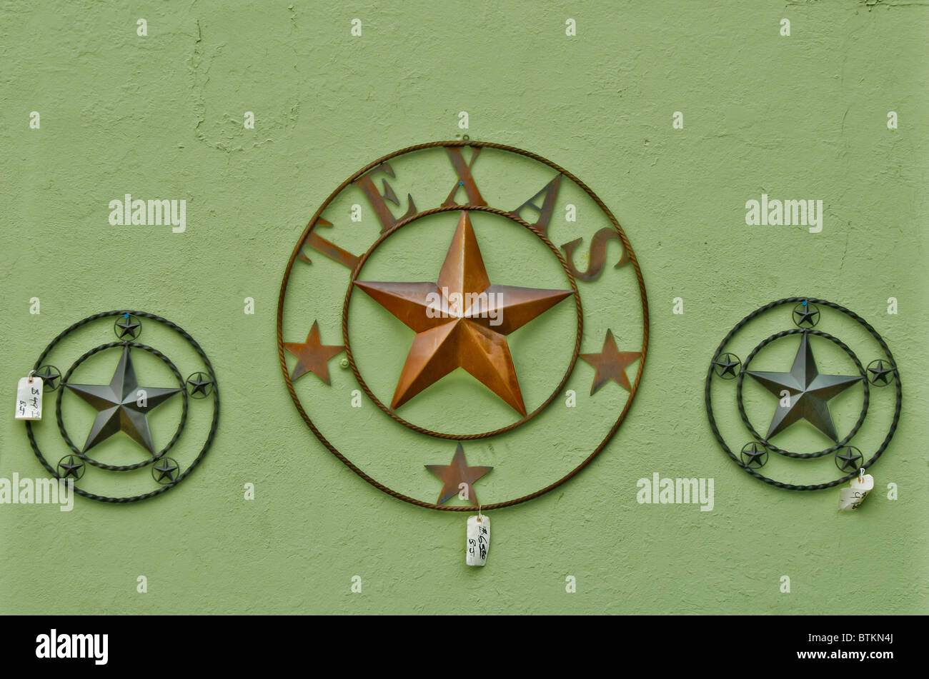 Texas "Lone Star" Wanddekor, Houston, Texas, USA Stockfoto