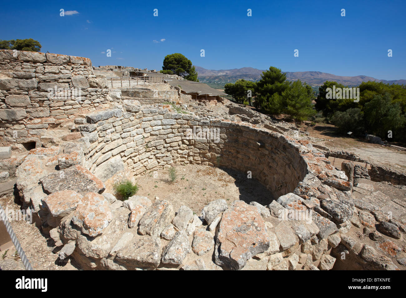 Die "Kouloures" (Ringe). Minoischen Palast von Phaistos, Kreta, Griechenland. Stockfoto