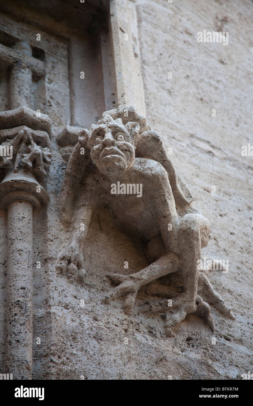 Ein Wasserspeier an der Llotja De La Seda Seide Exchange Valencia, Spanien Stockfoto