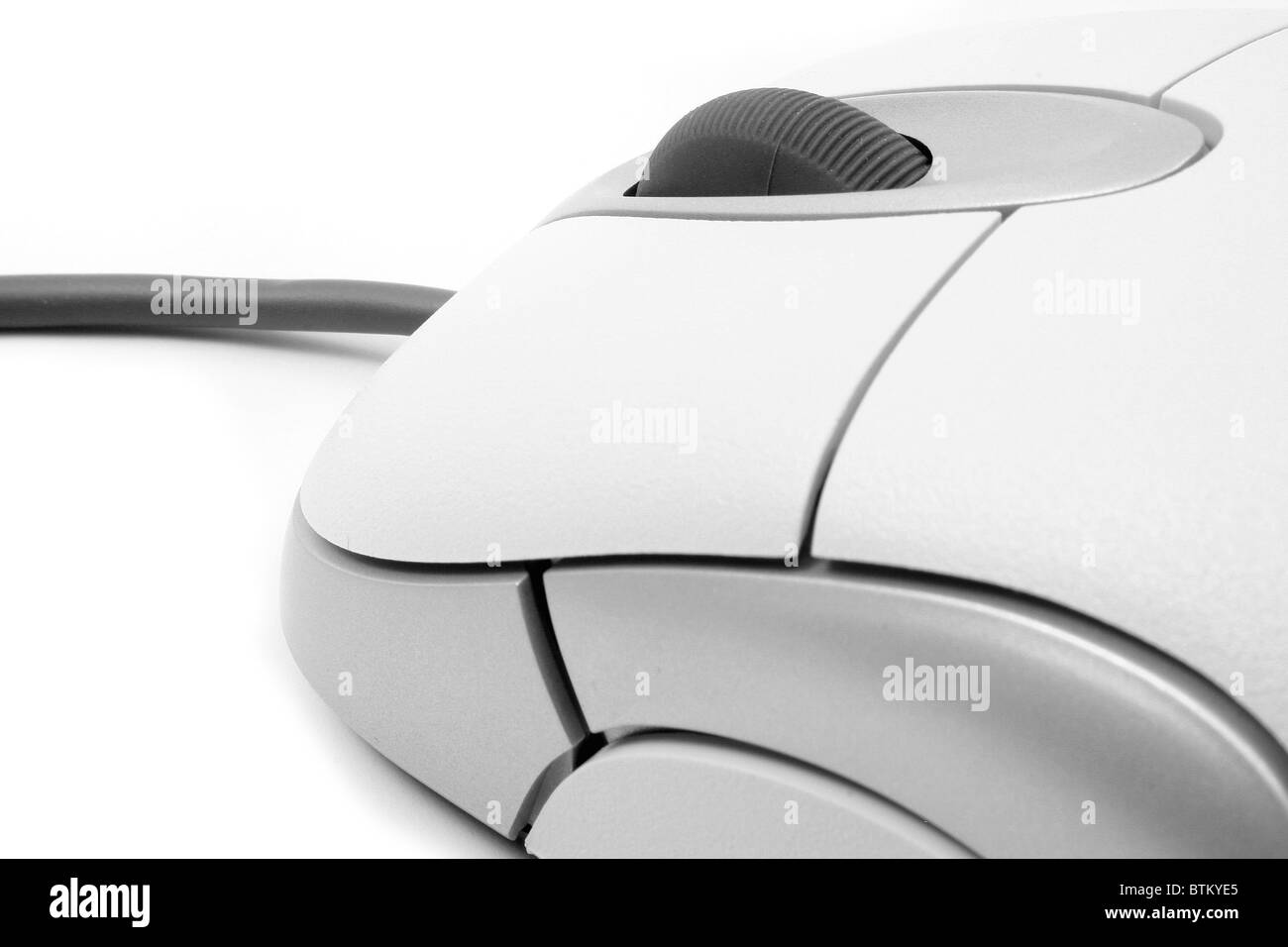 Eine typische Computer-Maus. Alle isoliert auf weißem Hintergrund. Stockfoto
