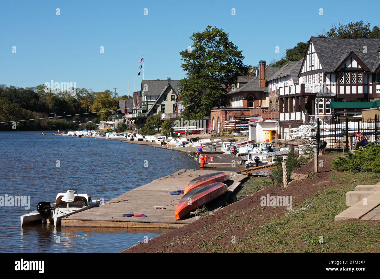 Boathouse Row Schuylkill River Philadelphia Pennsylvania USA Stockfoto