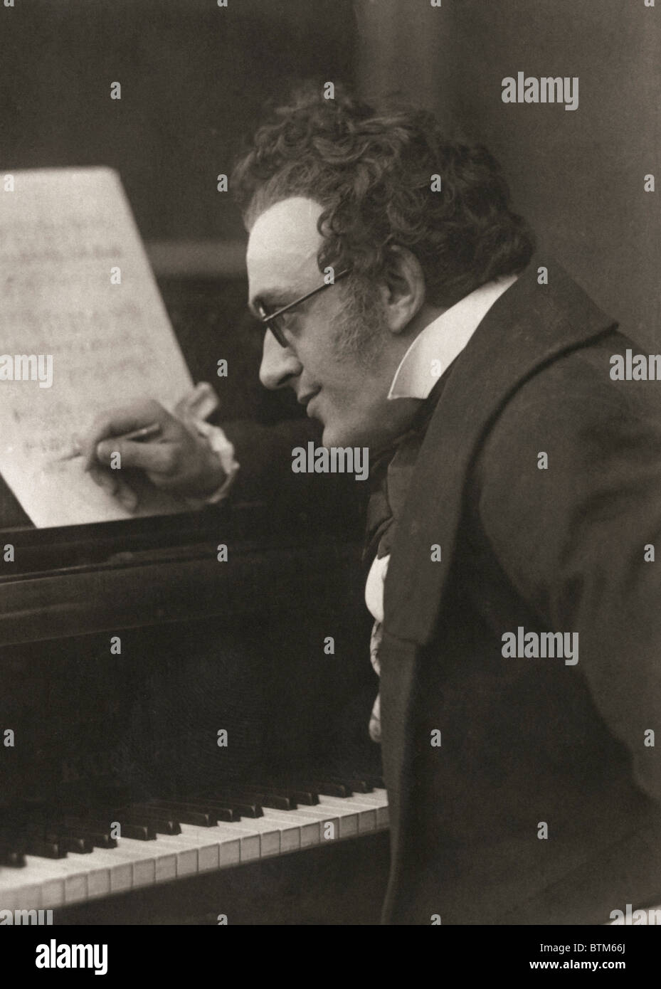 Historisches Foto (1910) eines Mannes, Komponist Stockfoto