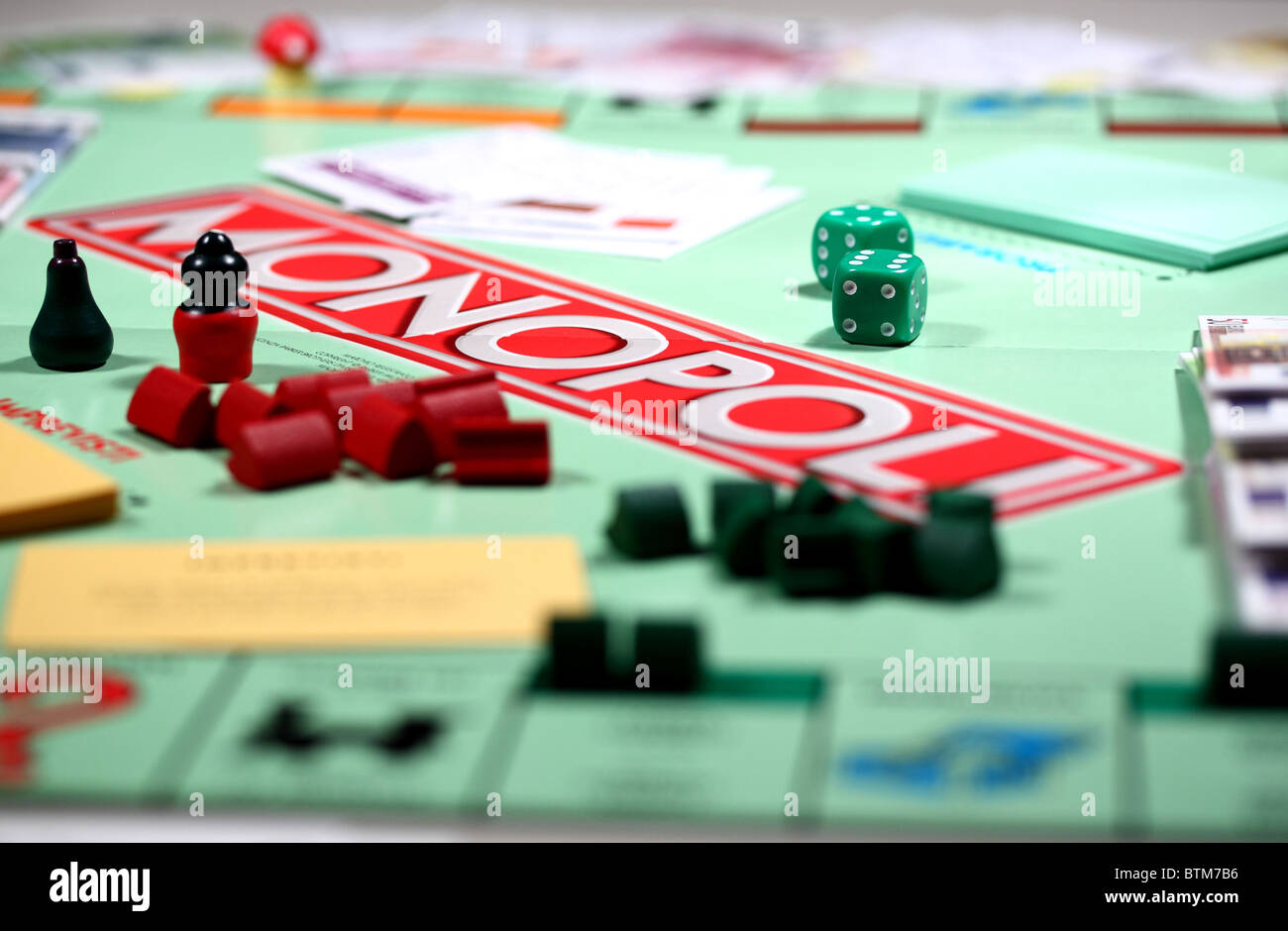 Monopoly-Spiel Stockfoto