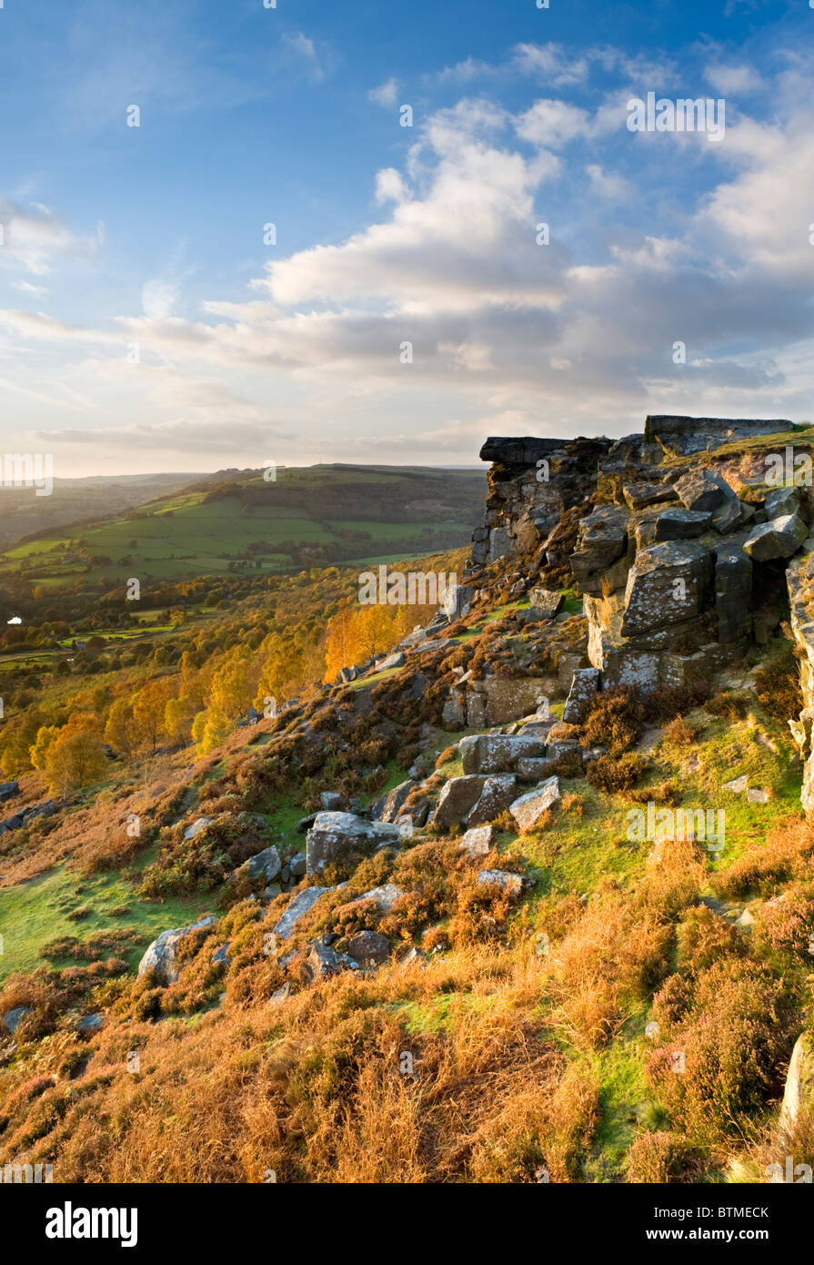 Curbar Kante, Peak District National Park, Derbyshire, England, Vereinigtes Königreich Stockfoto