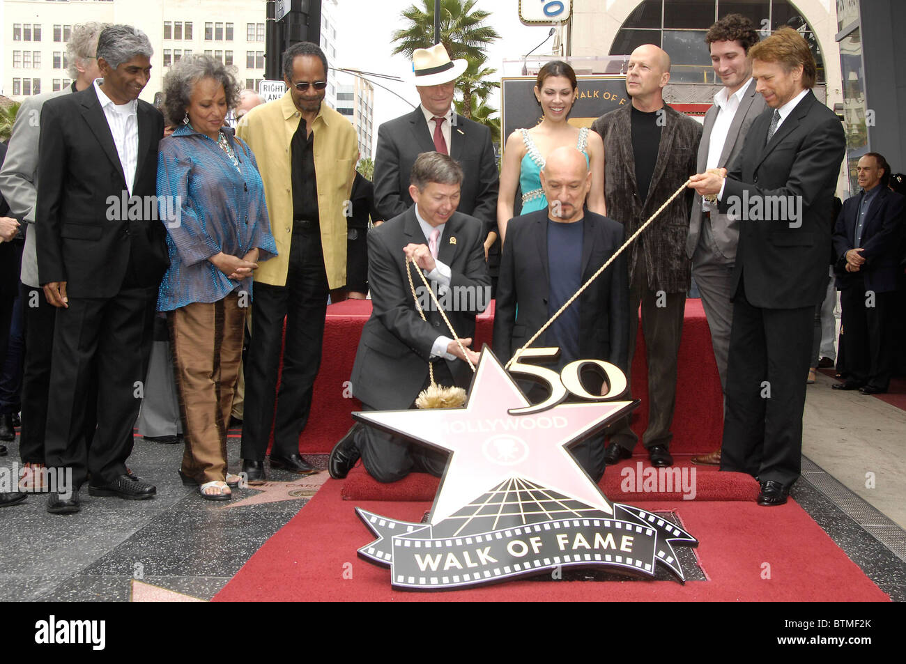 Stern auf dem Hollywood Walk of Fame Zeremonie für Sir Ben Kingsley Stockfoto