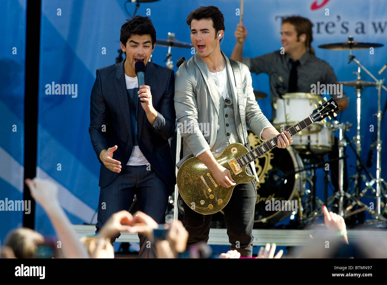 Guten Morgen Amerika GMA Konzertreihe mit den Jonas Brothers Stockfoto